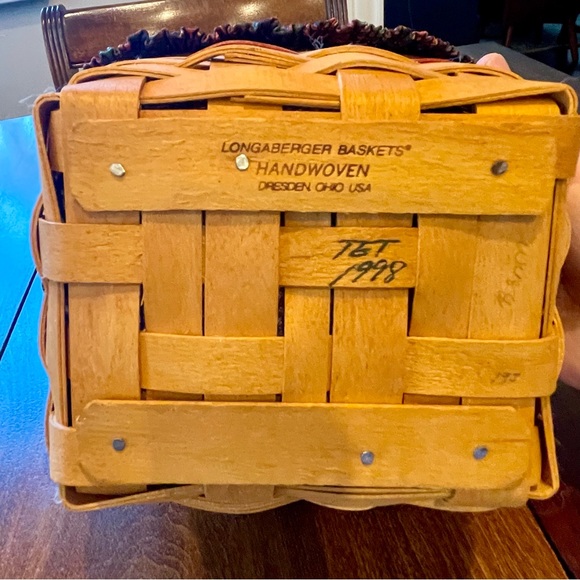 Longaberger Basket 1998 Father's Day Finders Keepers-Paisley Interior - Picture 7 of 13